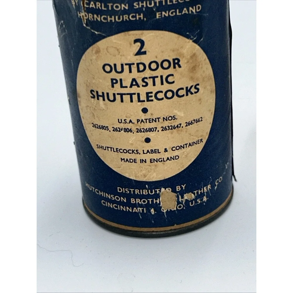 Vintage Can Shuttlecocks Badminton Birdies Hutch Carlton England Retro Sports